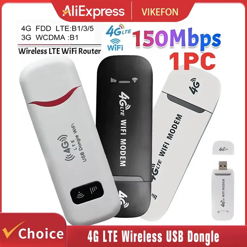 Dongle USB sans fil 4G LTE, haut débit Mobile, 150Mbps, Modem Stick, carte Sim 4G, routeur sans fil, adaptateur WiFi sans fil pour le bureau et la maison