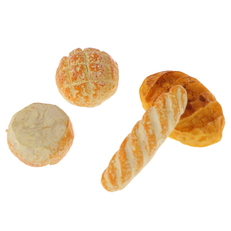 4Pcs/lot Scale 1/12 Simulation Bread Dollhouse Miniature Food Breakfast Snack Dessert Kitchen Toys Dollhouse Miniature 3