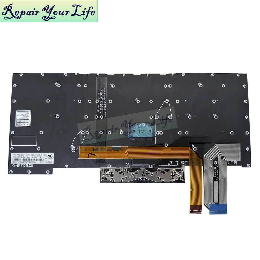 Teclado Retroiluminado Espanhol para Lenovo Thinkpad x1 Extreme 3rd Gen 20tk 20tl T14s T490s 20nx 20ny Sn20w85541 P3-uk85 V170820ek2 sp - Imagem 2