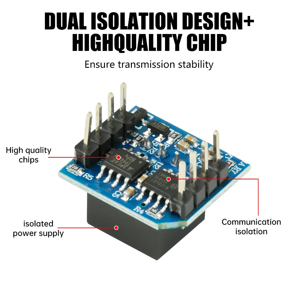Modulo Isolato TTL a RS485 TP8485E, Isolamento Elettrico 1500V, Controllo Automatico del Flusso, Trasmissione fino a 1200m per Dispositivi Industriali - immagine 2