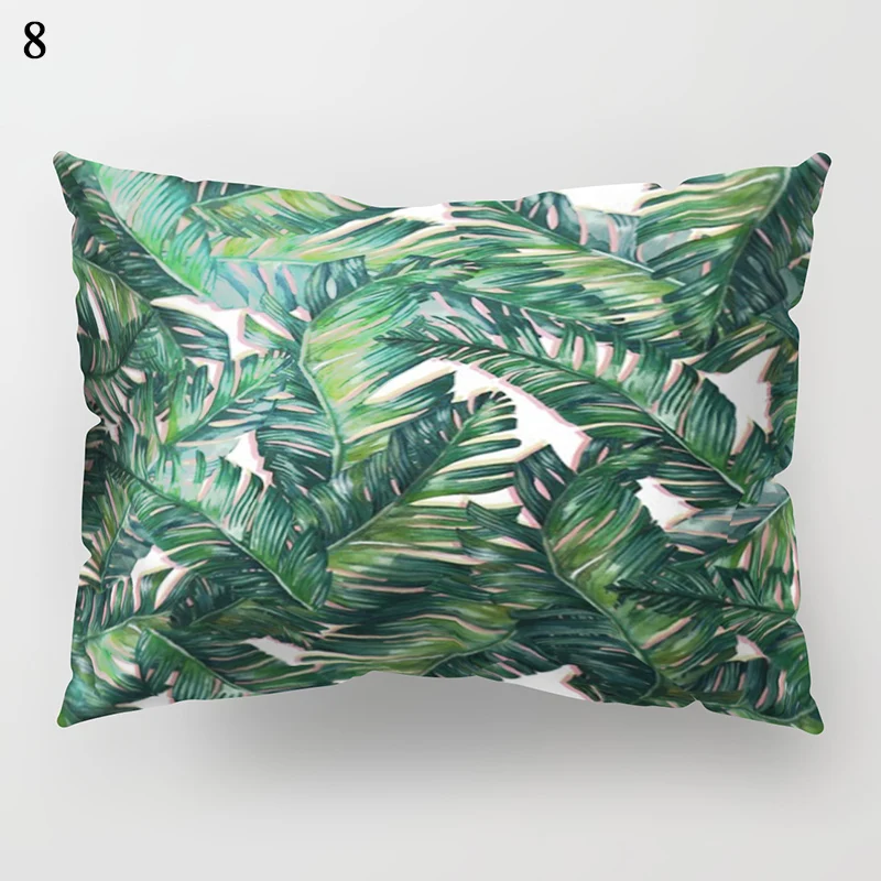 30x50cm Tropical Leaf Monstera Cushion Cover Polyester Throw Pillows Case Sofa Home Decorative Green Plants Print Pillowcase 