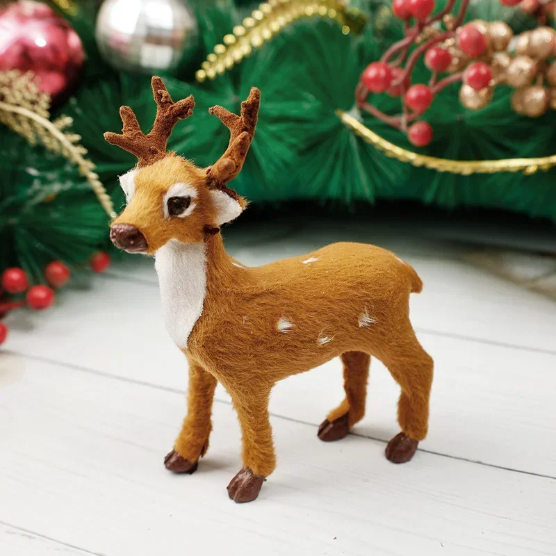 Simulazione renna peluche bambola cervo di Natale giocattolo alce di Natale decorazioni natalizie buon Natale capodanno miglior regalo per i bambini  26