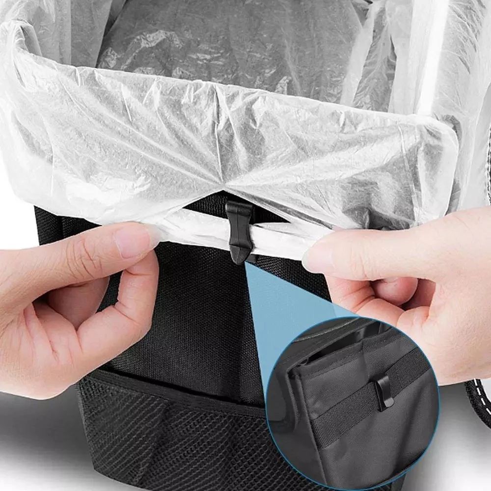 1 Pcs Portable Waterproof Car Trash Can Auto Organizer Garbage Can Car Accessories — view 6