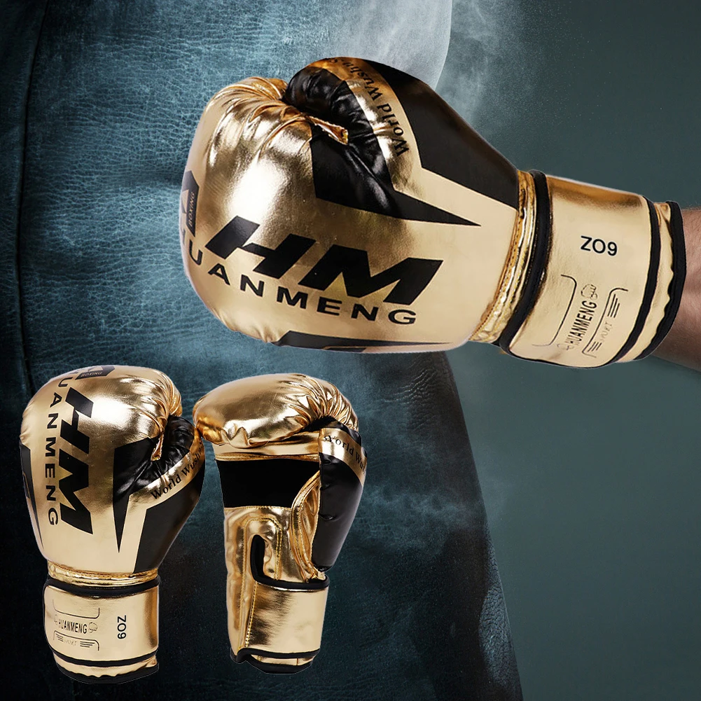 Muay Thai Competition Gloves PU Leather Sponge Professional Boxing Gloves Training Mitts Breathable Sanda for Kids Adult