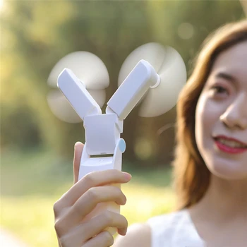 USB 미니 접이식 선풍기, 휴대용 소형 에어 쿨러, 오리지널 충전 가전 제품, 데스크탑 환풍기
