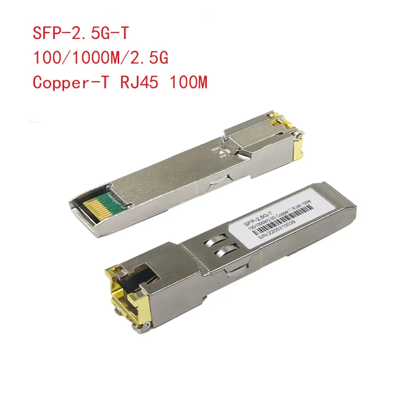 2.5G Sfp + Naar Rj45 Koper Module 2.5Gb Sfp Rj45 Module Sfp Sfp +-T 2.5Gbase-T Koper Sfp 100M Voor Cisco Mikrotik Tp-Link D-Link