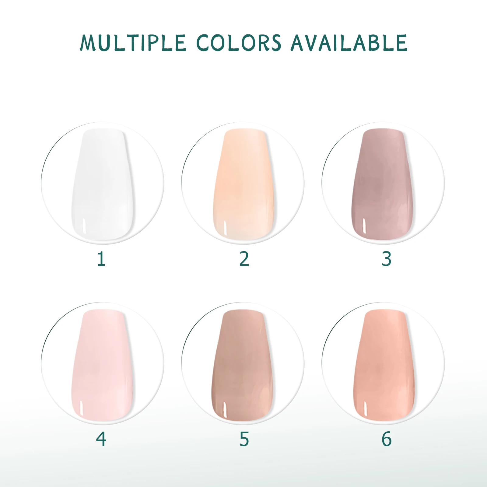 NAILPOP 4 모양 112PCS 손톱에 누드 프레스 자연 프리 컬러 젤 네일 팁 스킨 톤 아크릴 거짓 손톱 확장 14 크기