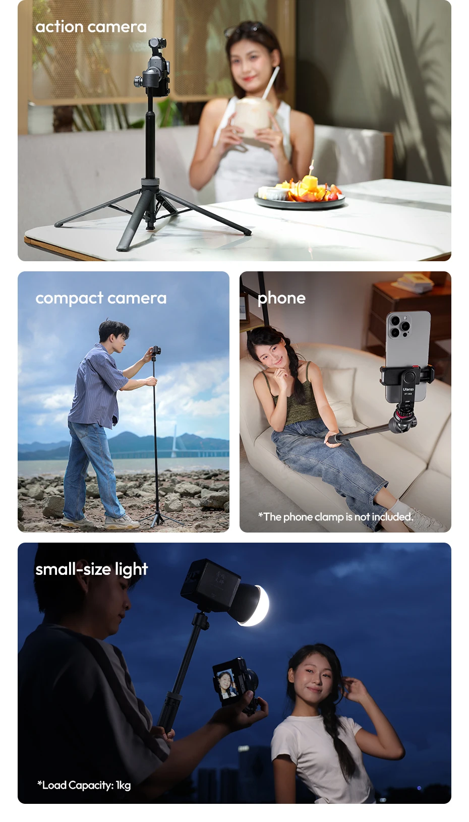 TT24 Cka Quick-Release Selfie Stick Automatic Pop-up Tripod Stand for Smartpho