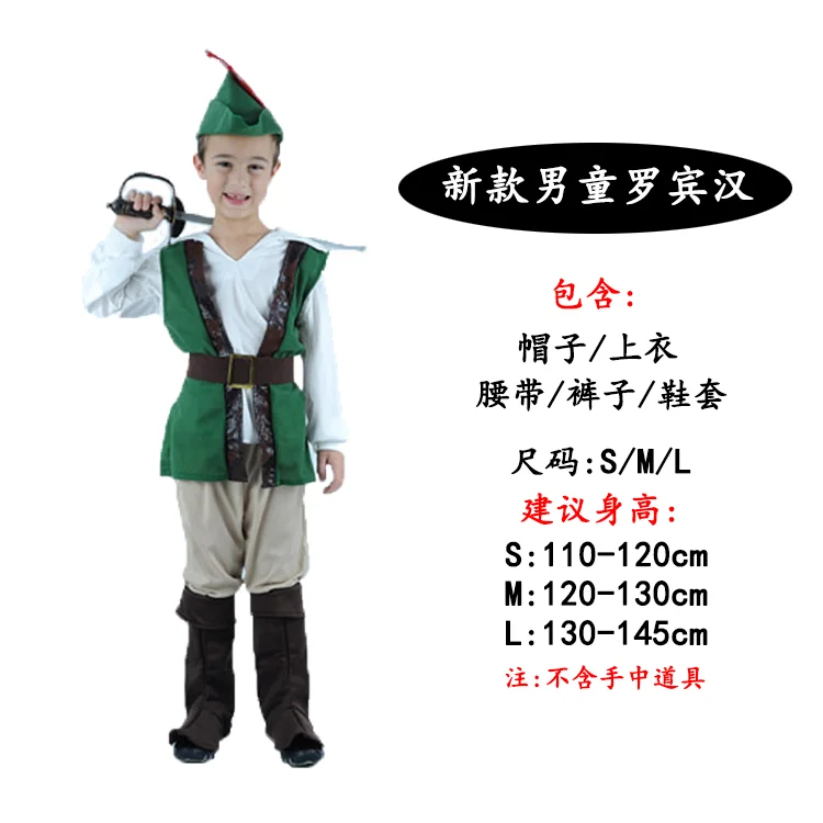 Cisas Adult Boy Girl Cosplay Fairy T Play Forest Outlaw Robin Hood Peter Pan Performance Costume