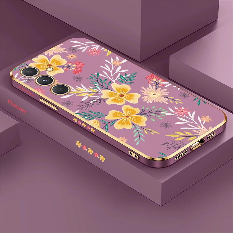 Silicone Soft Flower Shockproof Phone Case - Elegant Protective Back Cover