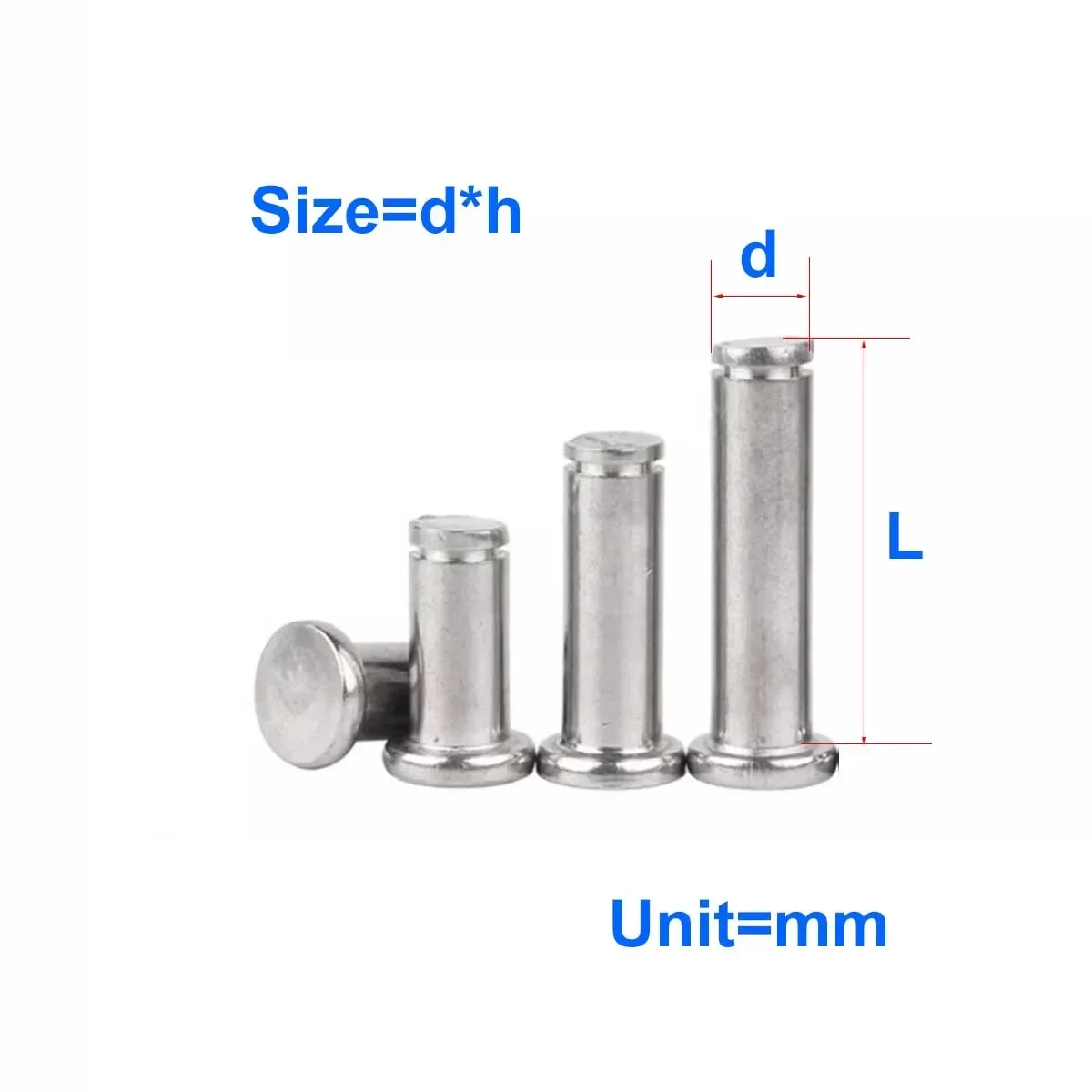 

304 Stainless Steel Grooved Shaft With Supporting Retaining Ring, Locating Pin M3M4M5M6M8