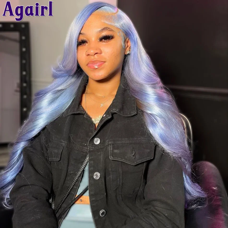 

13X6 Lavender Color Body Wave Lace Front Human Hair Wigs Peruvian Virgin 613 Blonde 13x6 Lace Wavy Frontal Wig 180% Pre Plucked