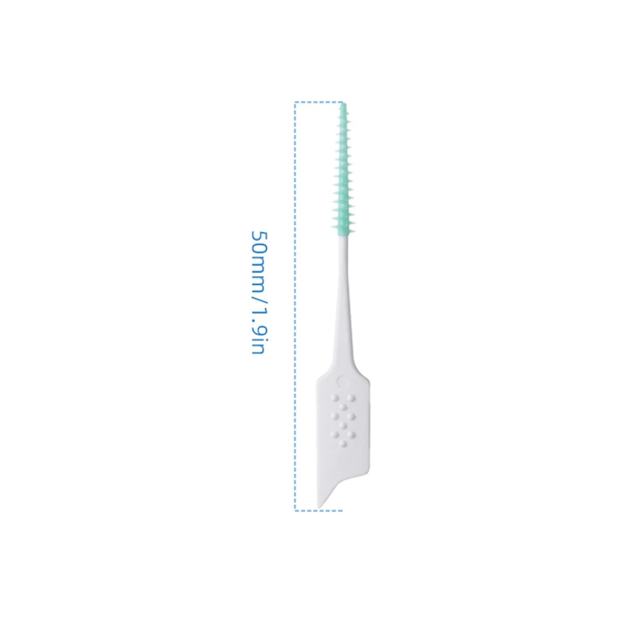 치아 청소 도구 치아 사이 청소용 200개/박스 치간 브러쉬 부드러운 고무 칫솔 구강 위생 관리 도구