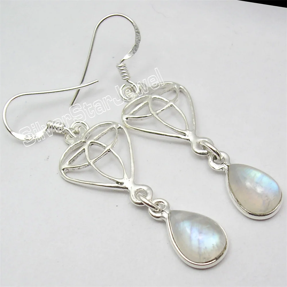 

Many Color Classic Semi-precious Stone Dangle Earrings 1.9"