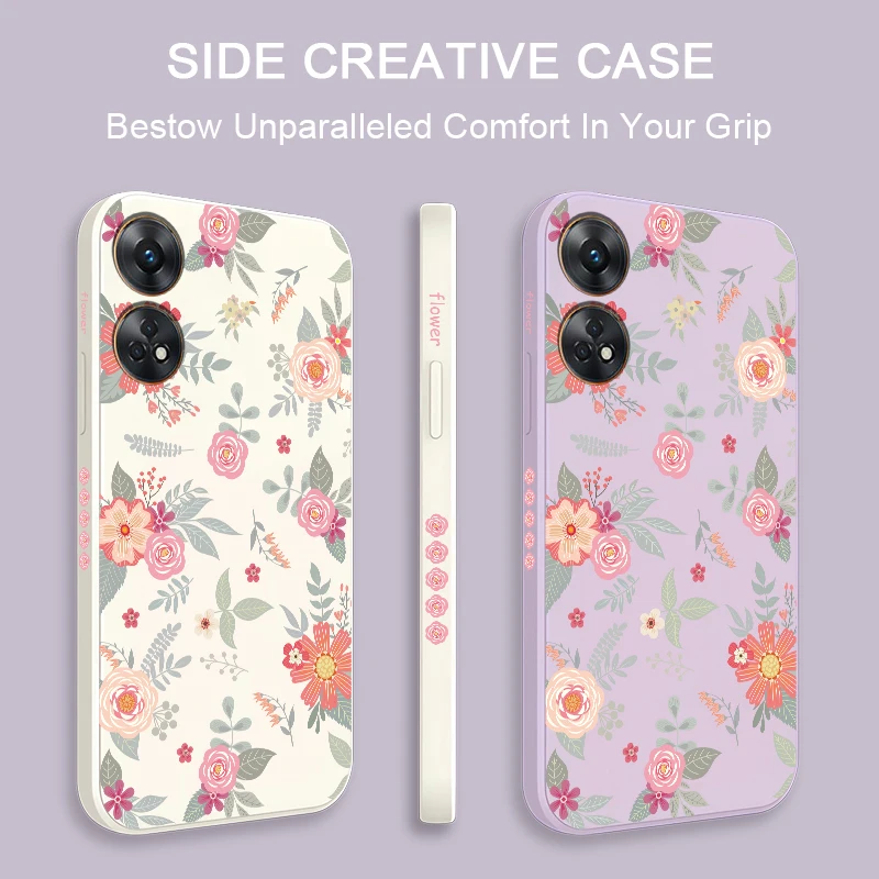 Vintage Showy Flowers Pattern Silicone Soft Shockproof Phone Case - Bumper Back Cover