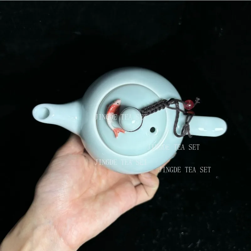 Creative Ceramic Small Fish Teacup Set Portable Tea Pot and Cup Set Chinese Tea Ceremony Supplies Customized Teaware Gifts