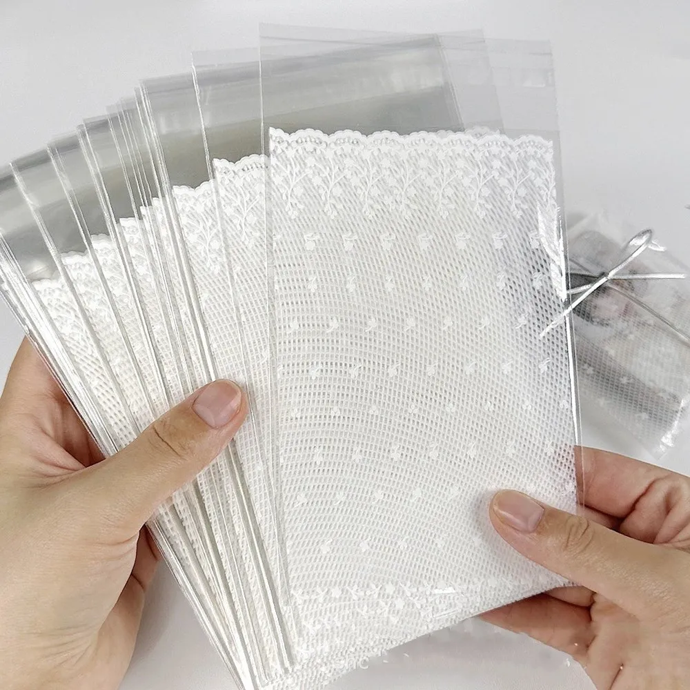 100/50pcs Lace Star Printed Opp Self-sealing Bags Korea Idol Photocard Dispaly Storage Bags Small Gift Packing Bags Ins Style 2
