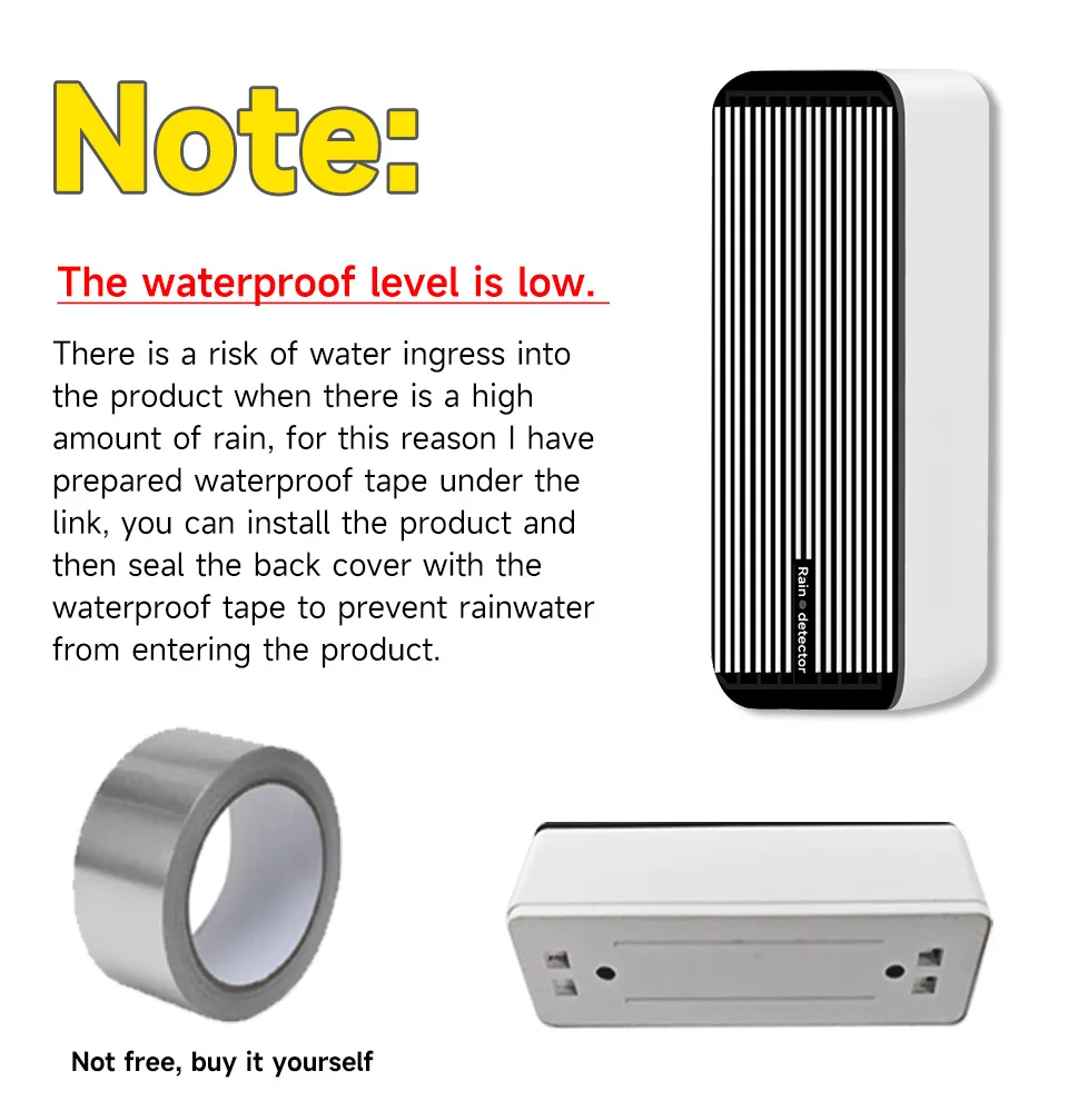 Powerful Rain Sensor For Home Automation Zigbee Wireless Real Time Water Savings