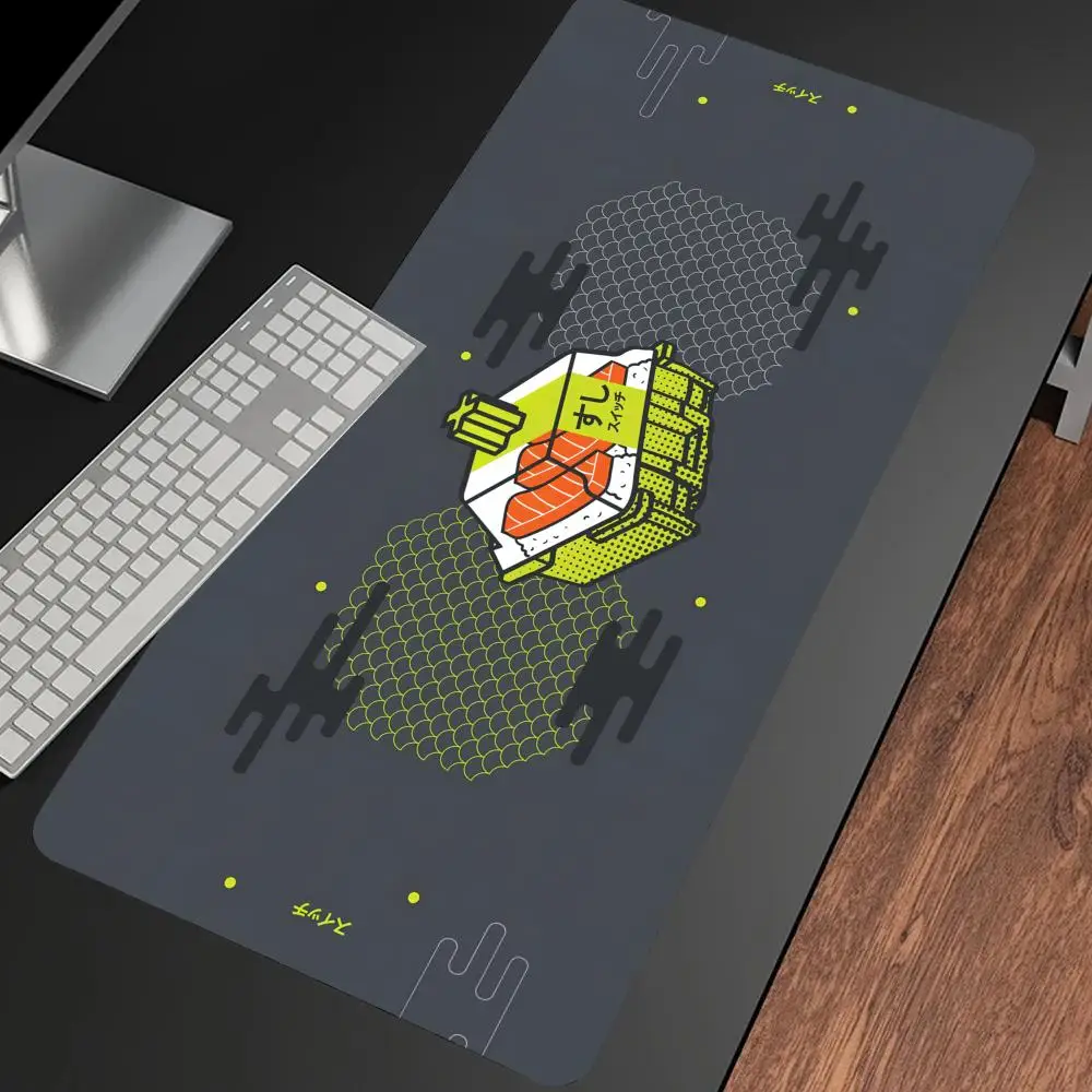 

900x400 Mouse Pad Japanese Sushi Suitchi Desk Mouse Pad Cute HD Desk Pad Extended Gaming Keyboard Mats Large XXL Gamer Mousepad