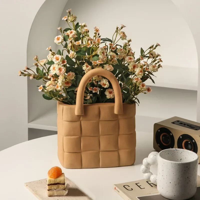 Home Furniture Ceramic Vases Living Room Flower Arrangements  Decoration Ornaments Handbags Flower Containers Desktop  Accessori 2