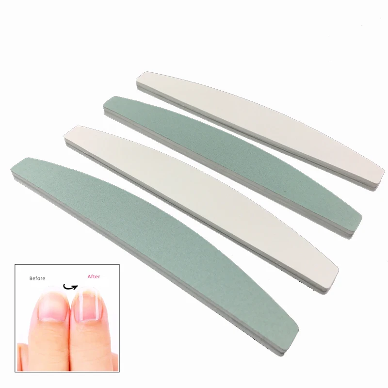 4 Pcs Moon Style Nail Shiner Buffer Para Unhas Nail Buffer Block Spugna Acrilico Lime A Ongle Strumento Professionale Per Manicure