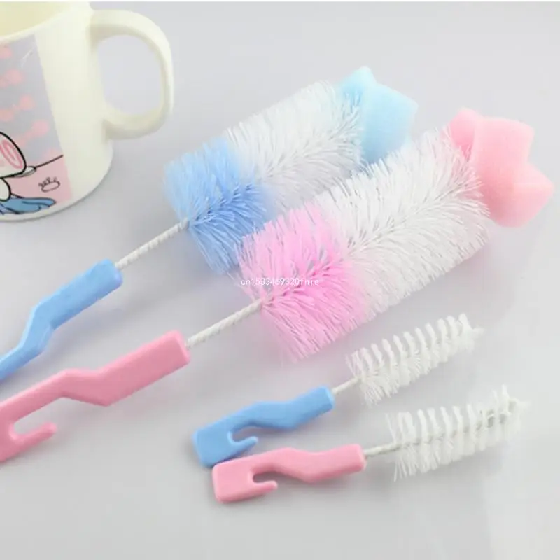 Bottle Cleaning Brush Water Bottle Cleaner for Washing Baby Bottles Sponge Cleaning Large Small Brush Cleaner Set