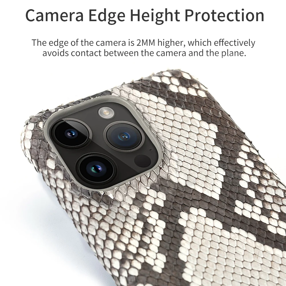 100% Genuine Python Leather Phone Case For iPhone 15 13 14 Pro Max 12 Mini 11 Pro Max X XS XR 7 8 Plus 5 SE 2020 Snakeskin Cover