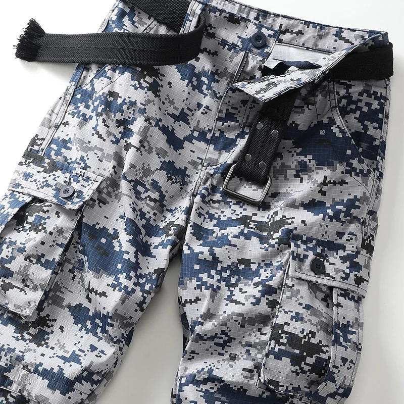 Men Combat Pants With Knee Pads Tactical Cargo Sport Trousers Camouflage Multicam Trekking Hunting Clothes（Not belt） 4