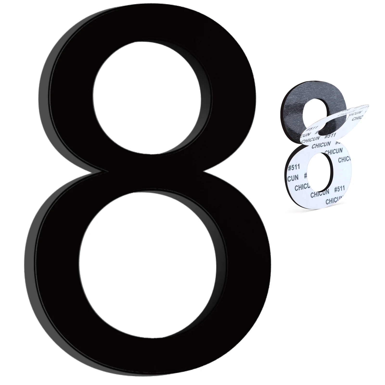 Self Adhesive Numbers Sticker 10.5cm 0 To 9 Acrylic Numeral Door Plate Sign For Home Mailbox Hotel Address Door Label