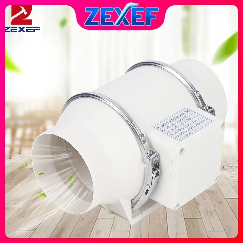ZEXEF DPT-315 Dual พัดลมสําหรับห้องน้ําระบบระบายอากาศ 1200 CFM อลูมิเนียม Booster บ้านความเร็วสูงไอเสียห้องครัวท่อ 1