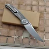 JUFULE Shirogorov Quantum M390 Logo Double Row Ceramic Bearing Titanium Tactical Camping Hunting EDC Tool Folding Blade Knife 6