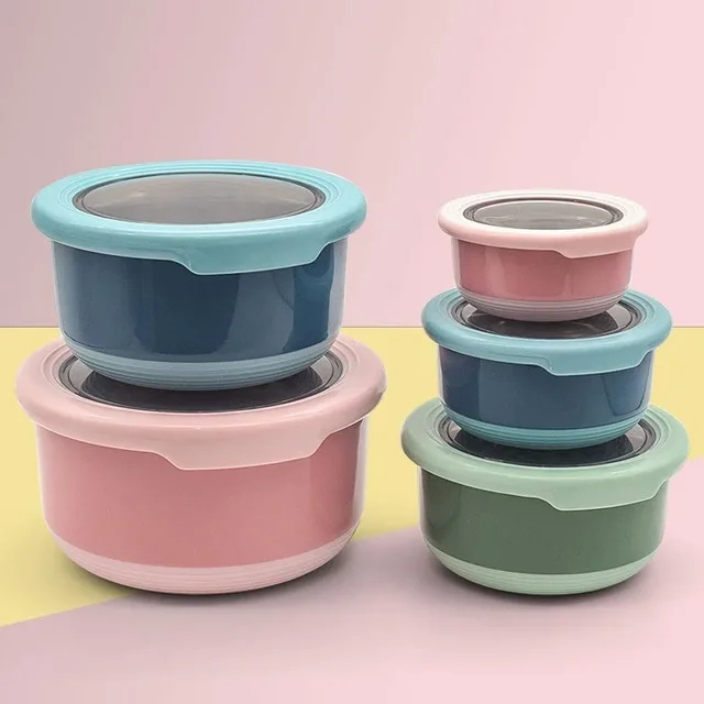 Boîte de conservation des aliments en acier inoxydable, bol de scellage des aliments, boîte à déjeuner Anti-brûlure avec couvercle, bol de scellage des aliments de cuisine, boîte de conservation des aliments frais 3