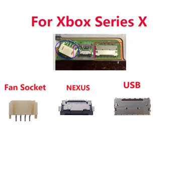 1-5PCS For Xbox Series X For NEXUS & USB Cooling Fan FPC Socket Repair Part Power / Eject Button Flex Cable Connector 1