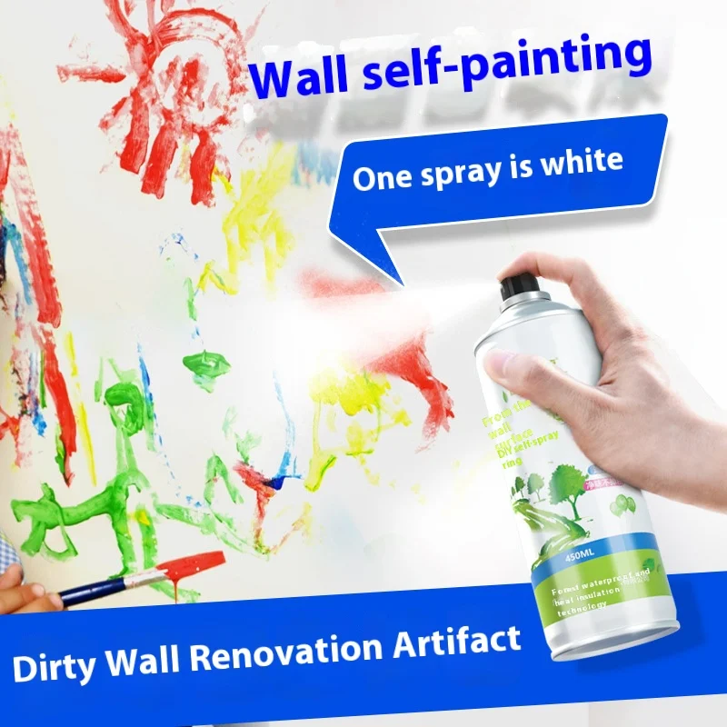 White Wall Self-painting Latex Paint Home Wall Repair, Putty Renovation, Graffiti Stain Removal All-purpose Repair Paste