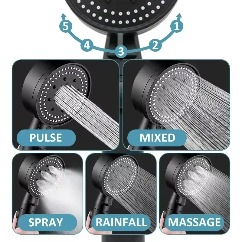 Xiaomi Shower Head 5 Modes Water Saving Adjustable High Pressure Mijia Showerhead Handheld Spray Hangable Bathroom Accessories 3
