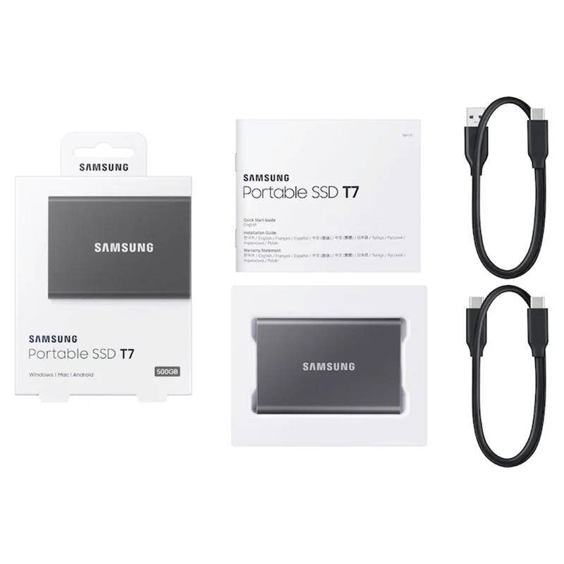 Samsung T7 SSD portatile NVME 2TB 1 tb500gb unità a stato solido esterne  Type-C USB 3.2 Gen2 e retrocompatibile per laptop - AliExpress