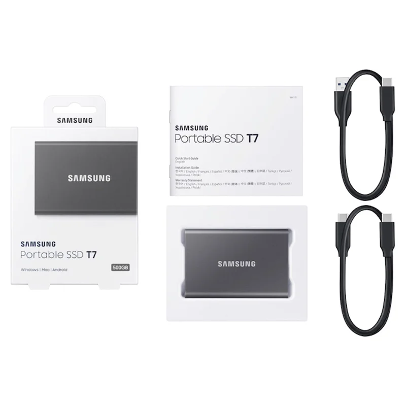 Samsung T7 Portable Ssd 1tb 500gb 2tb External Solid State Drives Disco  Duro Externo Type-c Usb 3.2 Compatible For Laptop - Portable Solid State  Drives - AliExpress