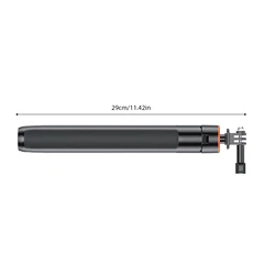 Extendable Aluminum Selfie Stick Tripod for Action Cameras - 54 Inch 2 - In - 1 Stand (Black)