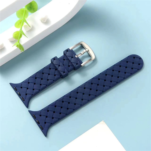 Texture Silicone Band For Apple Watch Band 7 6 SE 5 4 41mm 45mm 44mm 40mm Bracelet iWatch 3 2 1 Watchband 38mm 42mm Strap