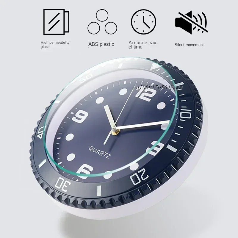 Role Wall Clock Modern Design Silent Quartz Needle Luxury Wall Clocks Silent Sweep Second Home Creative Water Ghost Wall Clock - 2