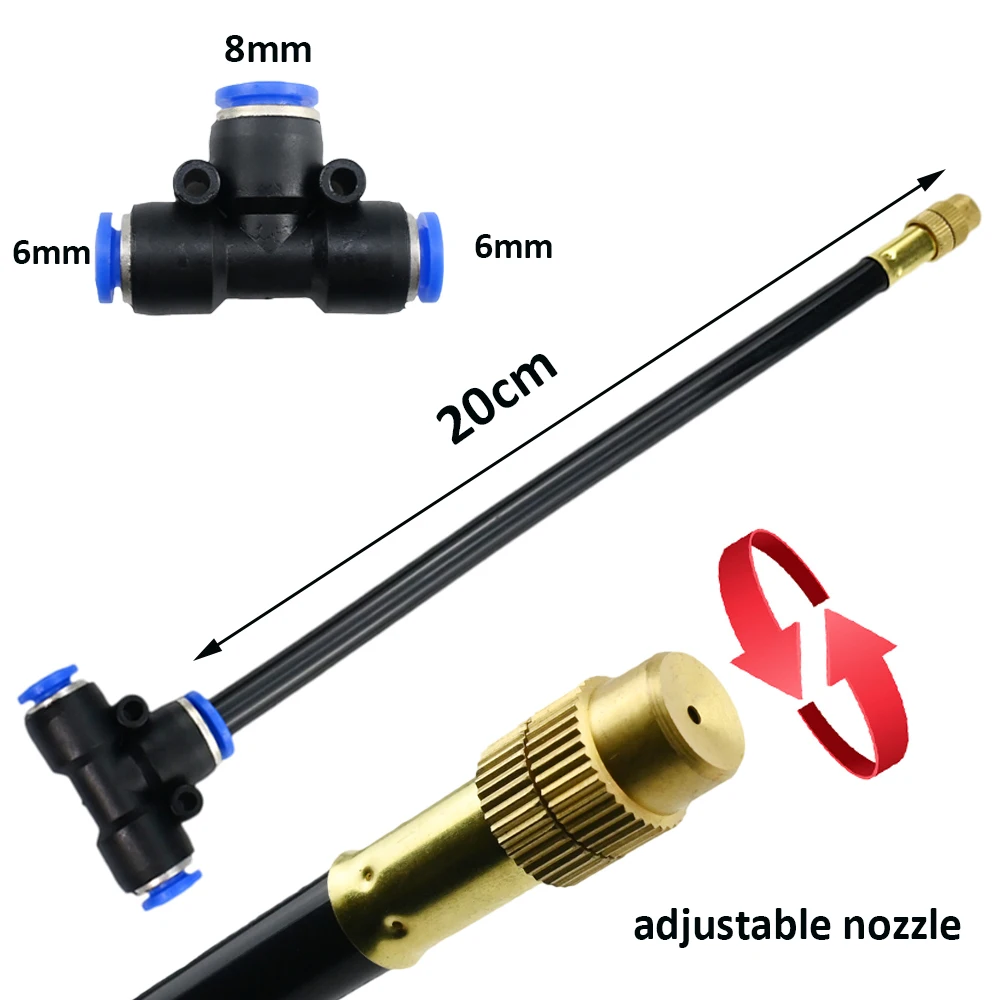 200 pz Ugello Mister in Ottone per Sistema di Raffreddamento Esterno Ugelli di Nebulizzazione ad Alta Pressione per Umidificazione Atomizzatore Nebulizzatore Ugelli Nebbia per Giardino, Paesaggistica
