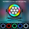 Somspot 8PCS RGBW 4-IN-1 LED Par Lights DMX512 Sound Control Stage Effect Lighting Projector for Party Concert Wedding Theater 2