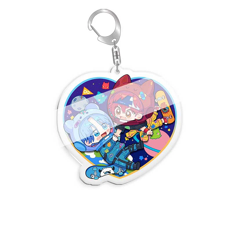 SK8 Reki Chinen Miya Anime Keychain Cartoon Plastic Keyrings Bag Tag Cos Accessory anime keychain