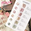 Vendeeni 6 Colors Magnetic Cat Eye Gel Nail Polish Set Pink UV LED Soak Off Gel Varnish Crystal Cat Eye Gel Lacquer With Display 1