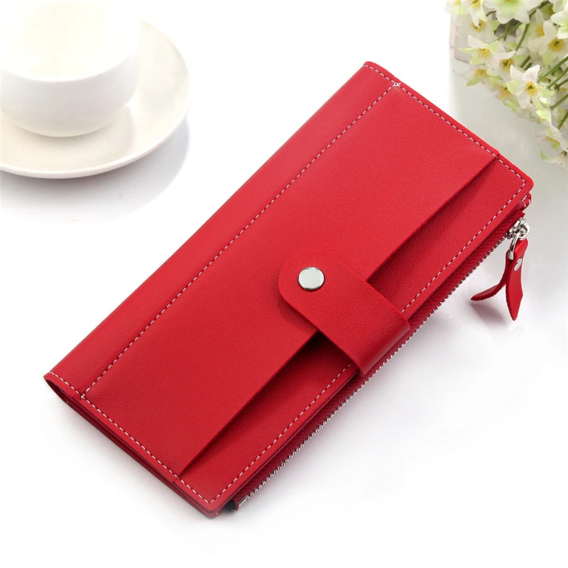 

Soft Leather Short Women Wallets Fashion Zipper Money Coin Purse Small Student Card Holder Solid Color Hasp Women's Wallet NEW