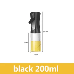Multipurpose Oil & Vinegar Cooking Sprayer - Ideal for BBQ, Baking, and Kitchen Use (Available in 200/300/500ml) (200ml black)