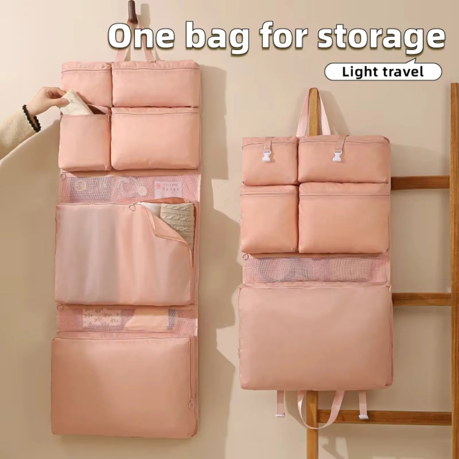 6/8 in 1 Travel Clothing Storage Bags, Luggage Packing Organizers, Lightweight Space Save Hanging Bags, Perfect for Home, Travel 2