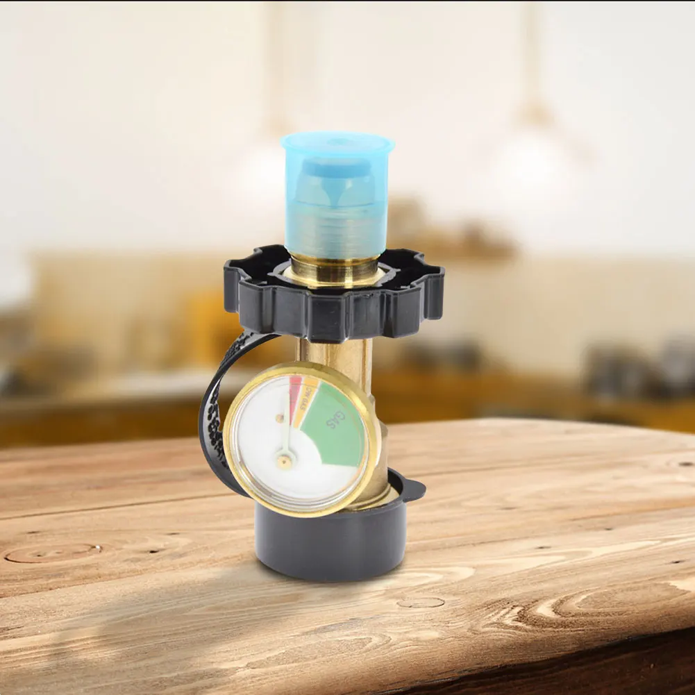 Universal Propane Tank Gauge Convert POL LP Tank Service Valve To QCC1/Type 1 Level Indicator Propane Tank Gas Pressure Meter