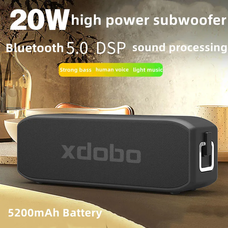 

New 20W Power Sound Bar Bluetooth Speaker Waterproof Outdoor Column Portable Subwoofer with TWS TF Music center for Computer