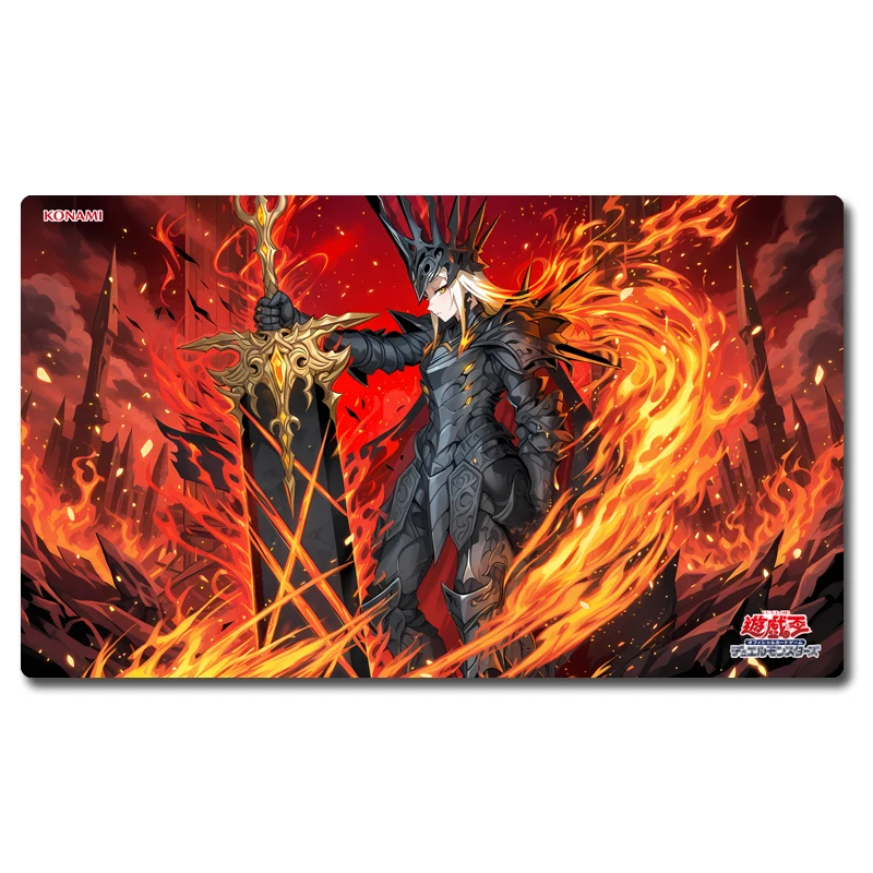 Yugioh Queen of the Blazing Domain Playmat TCG OCG Game Duel Plate